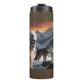 Yeti und der Schneeleopard Thermosbecher (Vorderseite)