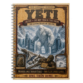 Yeti, Vintage Zirkusmonster Notizblock