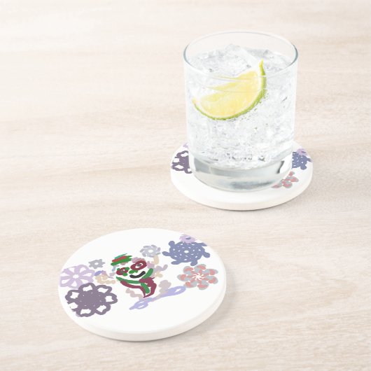 Yeti winter rock getränkeuntersetzer (Seite)