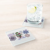 Yeti winter rock glasuntersetzer (Schrägansicht)