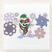 Yeti winter rock glasuntersetzer (Vorderseite)