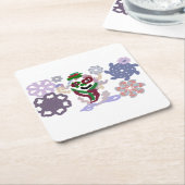 Yeti winter rock rechteckiger pappuntersetzer (angewinkelt)