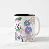 Yeti Winter Spaß Zweifarbige Tasse (VorderseiteRechts)