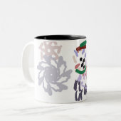 Yeti Winter Spaß Zweifarbige Tasse (Vorderseite Links)