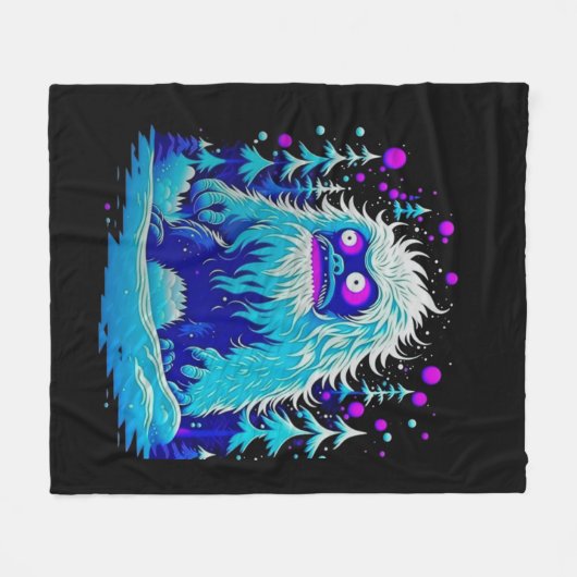 Yeti Winter Wonderland Fleecedecke (Vorderseite (Horizontal))
