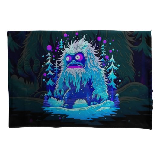 Yeti Winter Wonderland Kissenbezug (Vorderseite)