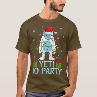 Yeti zu Party Weihnachten Weihnachten Weihnachten T-Shirt