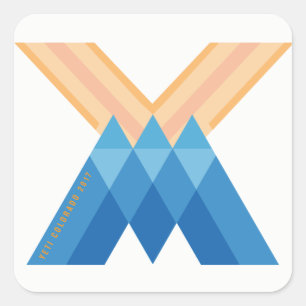 YetiMen Logo-Coloradoversion 2017 Quadratischer Aufkleber