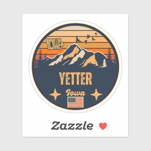 Yetter, Iowa Aufkleber (Blatt)