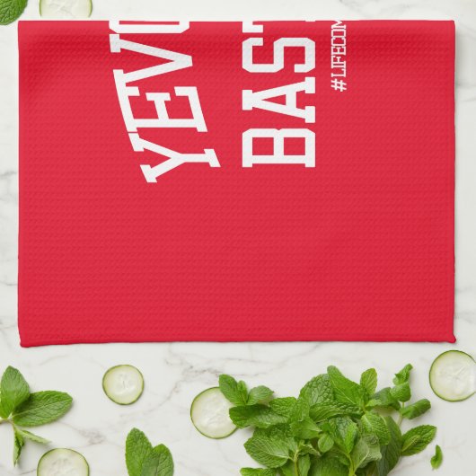 Yevgeny Bastard #LifeKommentar Geschirrtuch (Gefaltet)