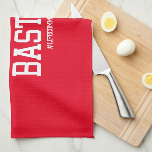 Yevgeny Bastard #LifeKommentar Geschirrtuch (Viertel Falte)