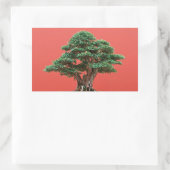 Yew bonsai rechteckiger aufkleber (Tasche)