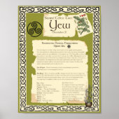 YEW CELTIC SACRED TREM POSTER (Vorne)