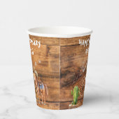 Yew Haw Cowboy Rodeo schnappen Papiertasse hoch Pappbecher (Rechts)