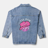 Yew Haw Pink Lila Cowgirl Disco Rodeo Jeansjacke (Rückseite)
