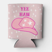 Yew Haw Western Rodeo Cowboy Hat Blush Pink Dosenkühler (Vorderseite)