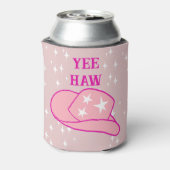 Yew Haw Western Rodeo Cowboy Hat Blush Pink Dosenkühler (Kanne Rückseite)