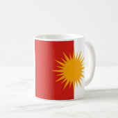 Yezidi Flaggen-Tasse Kaffeetasse (VorderseiteRechts)
