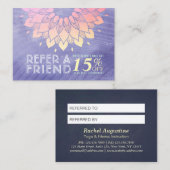 YGA Instructor Referenz Gold Mandala Empfehlungskarte (Vorne/Hinten)