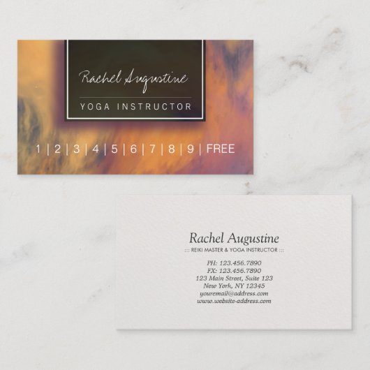 YGA Instruktor Loyalty Punch für Wasserfarbe Treuekarte (Vorne/Hinten)