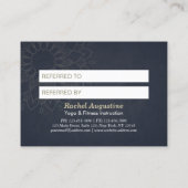 YGA Meditation Instructor Referenz Gold Mandala Empfehlungskarte (Rückseite)