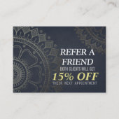 YGA Meditation Instructor Referenz Gold Mandala Empfehlungskarte (Vorderseite)