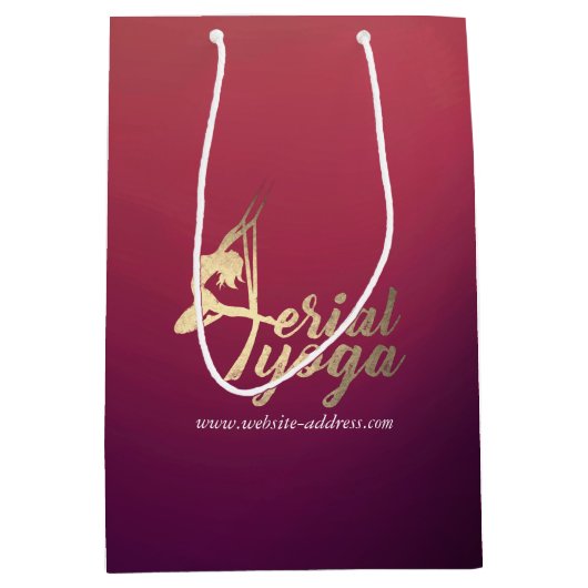 YGA Meditation Pilates Fitness Instructor Mittlere Geschenktüte (Vorderseite)