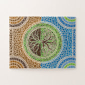 Yggdrasil- Baum der Leben Punkt-Kunst #1 Puzzle (Horizontal)