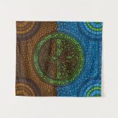 Yggdrasil- Baum der Leben Punkt-Kunst #2 Wandteppich (Vorderseite (Horizontal))