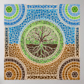 Yggdrasil - Baum des Lebens Dot Art #1 Poster (Vorne)