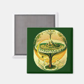 Yggdrasil, Baum des Lebens Magnet (Vorderseite/Rückseite)