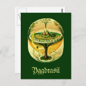Yggdrasil, Baum des Lebens Postkarte (Vorne/Hinten)
