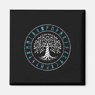 Yggdrasil Baum des Lebens Wikinger Runen Nordische Magnet