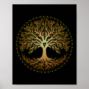 Yggdrasil, Celtic, Tree, Life, Norse, Mythologie, Poster