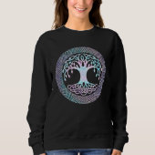 Yggdrasil Celtic Tree of Life Tie Dyed Nordic Viki Sweatshirt (Vorderseite)