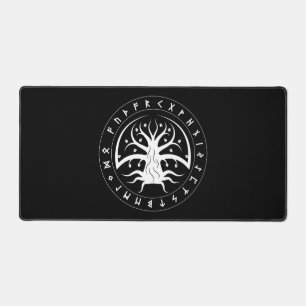 Yggdrasil Circle Runen Schreibtischunterlage