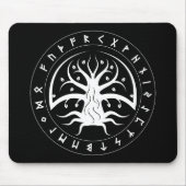 Yggdrasil Circle Runes Mouse Pad Mousepad (Vorne)