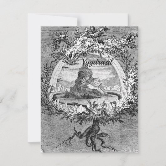 Yggdrasil Feiertagskarte (Vorderseite)