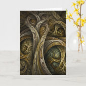 "Yggdrasil" Gruß-Karte Karte (Gelbe Blume)