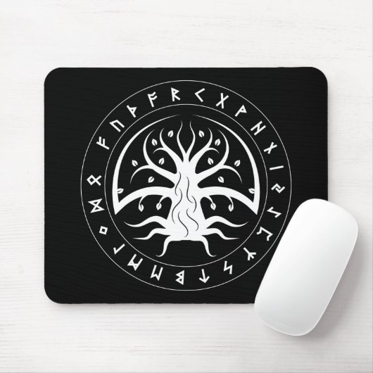 Yggdrasil Kreis Runen-Mauspad Mousepad (Mit Mouse)