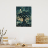 Yggdrasil Norse Samhain Halloween Nordic Poster (Küche)