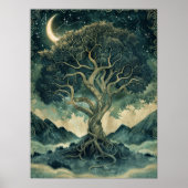 Yggdrasil Norse Samhain Halloween Nordic Poster (Vorne)