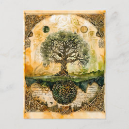 Yggdrasil the Norse Tree of Life Feiertagspostkarte