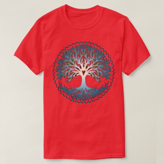 Yggdrasil Tree of Life Celtic Symbol T-Shirt (Design vorne)