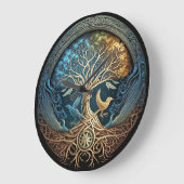Yggdrasil Tree of Life Große Wanduhr (Winkel)