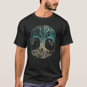 Yggdrasil Tree of Life, Norse Viking Symbol Distre T-Shirt