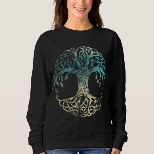 Yggdrasil Tree of Life Norse Viking Symbol Worn Co Sweatshirt (Vorderseite)