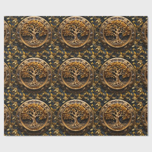 Yggdrasil Tree of Life und Sacred Knowledge - Para Geschenkpapier (Flach)