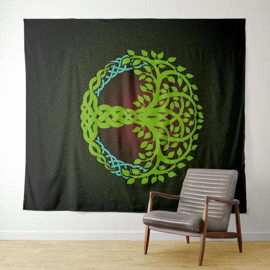 Yggdrasil Viking Tree of Life Edda Nordic Design Wandteppich (Beispiel (Horizontal))