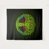 Yggdrasil Viking Tree of Life Edda Nordic Design Wandteppich (Vorderseite (Horizontal))